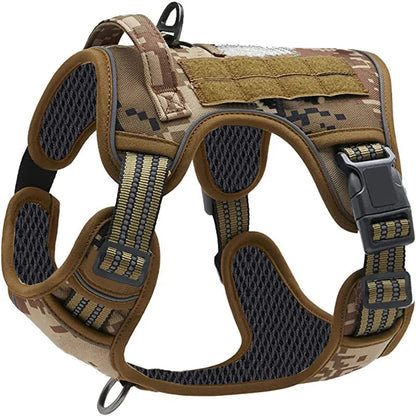 Tactical Military Dog Harness with Reflective Straps &amp; Control Handle Horizon