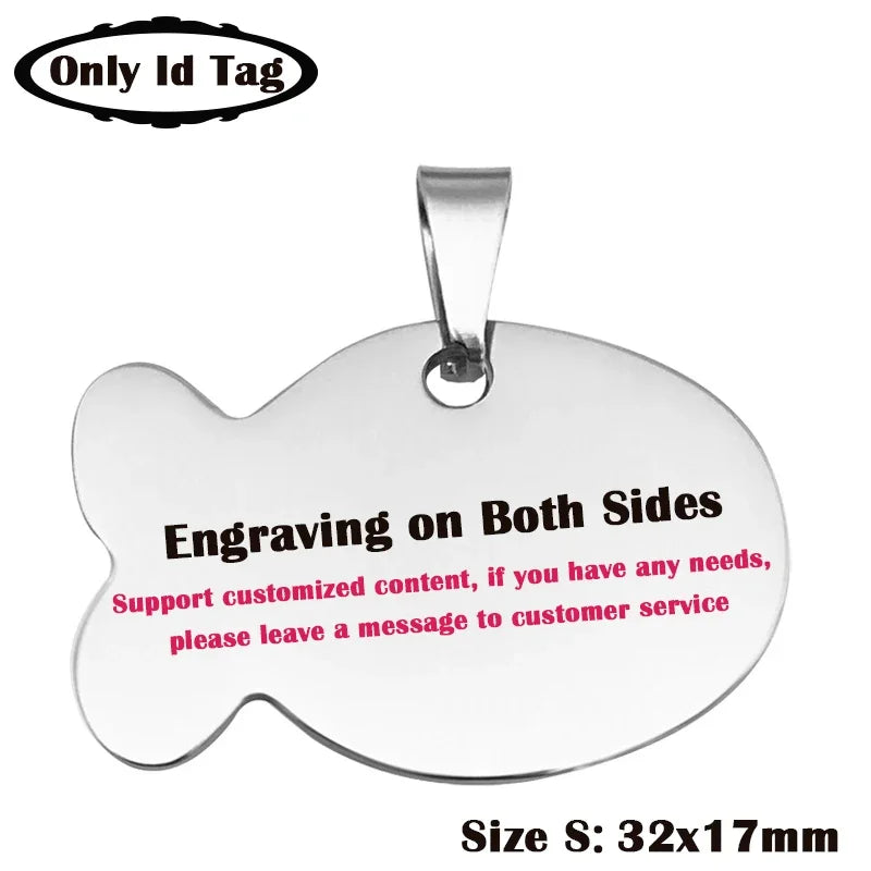Personalized Cat Collar Pet ID Tag Name Custom Free Engraved ID Nameplate Kitten Puppy Anti-lost Nametag Safety Buckle Necklace
