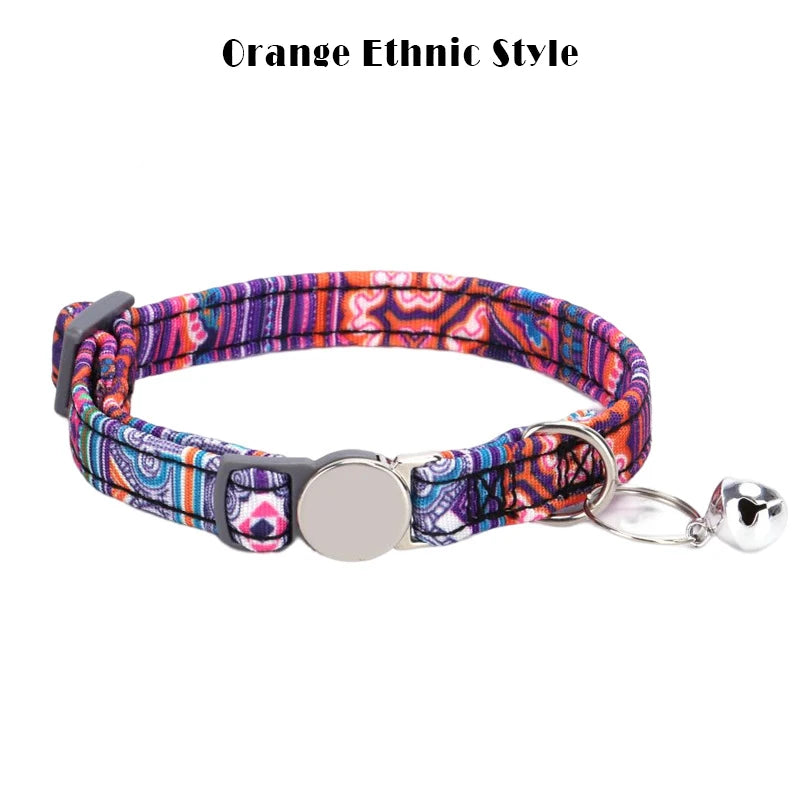 Personalized Cat collar with Bell Safety Buckle Customized Nametag Puppy Kitten Necklace Free Engraving Name ID Tag Nameplate