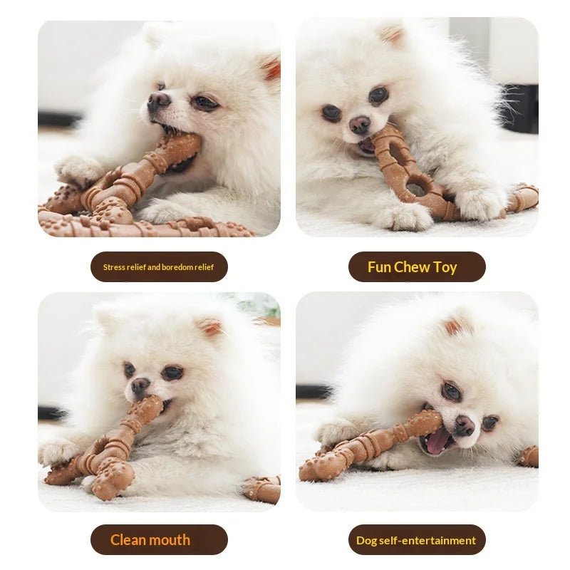 Dog toys imitation bone teething sticks resistant to bite teeth cleaning self-hi and relieveboredom dog toys for large dogs dogs