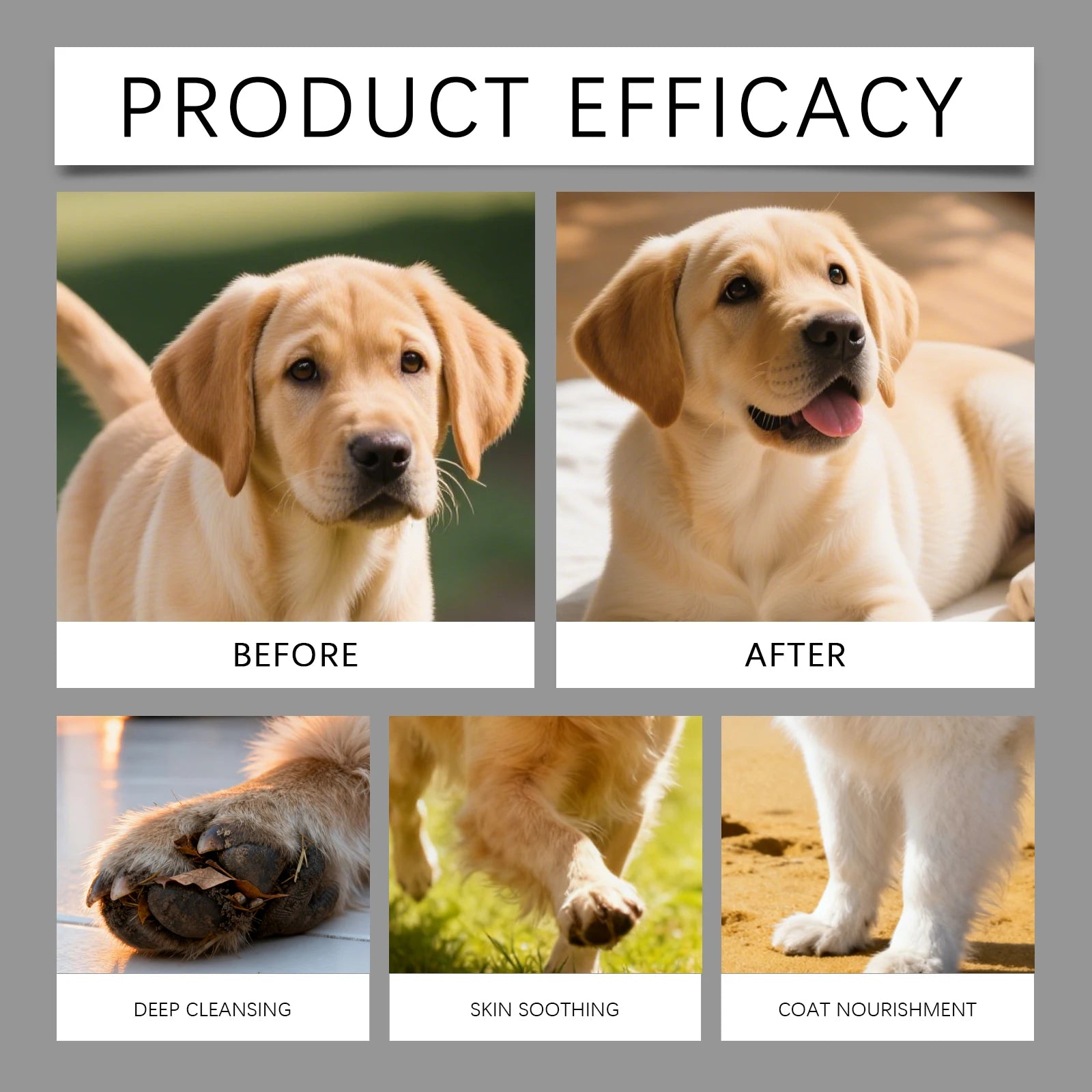 4 In 1 Dog Shampoo Conditioner Oatmeal Sensitive Skin Deep Clean Odor Control Detangler Nourishing Fur Dog Grooming  Body Wash