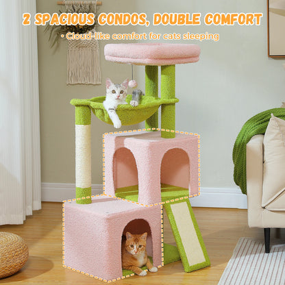 large multi-level cat tree for indoor cats