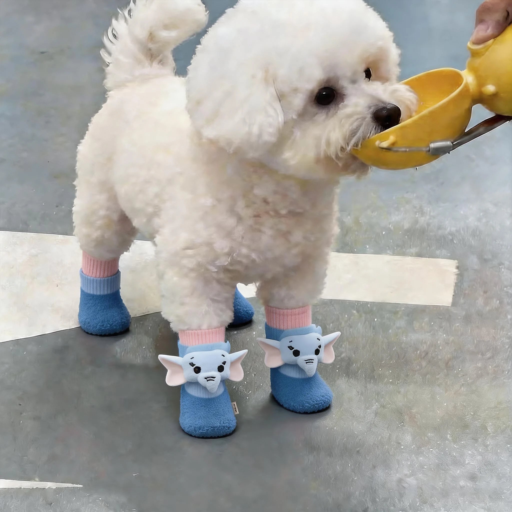 Dogs Anti-Slip Waterproof Soft-Soled Shoes Prevent Falling off Dog Socks for Outdoor Wear Resistant Slip-On Pet Footwear