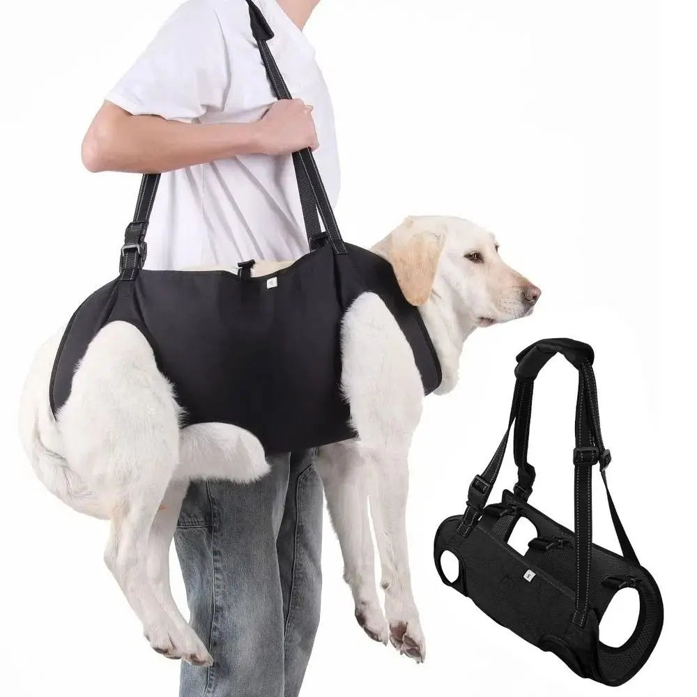 Adjustable Strap Dog Lift Harness Portable Thicken Handle Dog Sling Carrier Soft Lining Legs Support Pet Lifting Vest Elderly