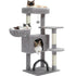 Cat Tree Tower for Indoor Cats with Toys Plush Perch Hammock Sisal Scratching Posts Cat Condo House Pet Furniture Play Center Horizon