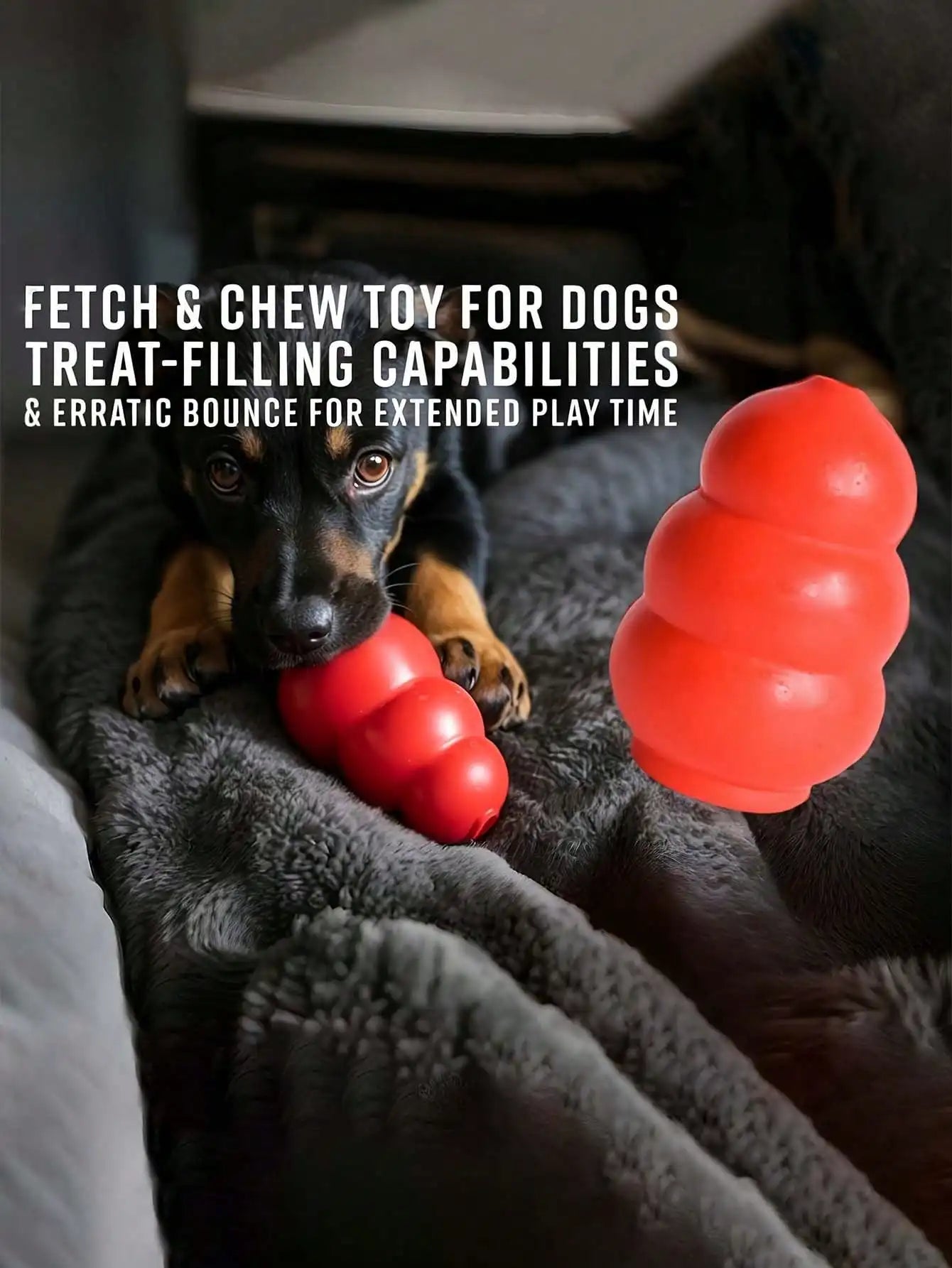 Honeycomb-shaped dog toy, suitable for medium-sized dogs to grasp and chew. It can hold snacks and bounce.