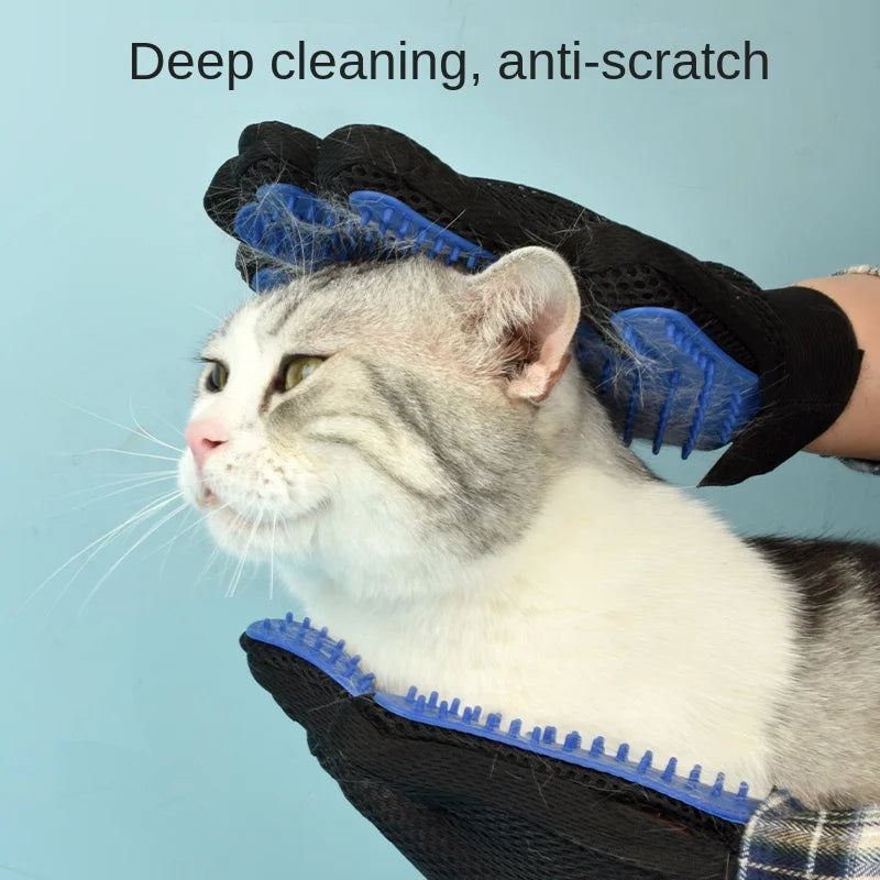 Silicone Pet Grooming Gloves — Hair Removal &amp; Bath Brush Horizon