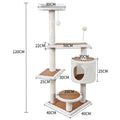 Sky Tower Cat Tree - All-in-One Multi-Level Cat Climber with Condo, Scratching Posts & Jumping Platforms, Giant Cat Furniture
