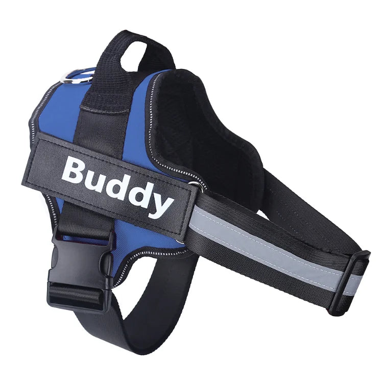 Customized Reflective Breathable Dog Harness Vest, Adjustable Pet Harness, ID Patch, No Pull, Outdoor