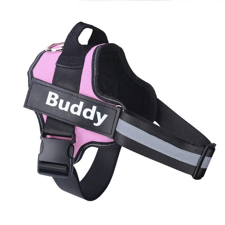 Customized Reflective Breathable Dog Harness Vest, Adjustable Pet Harness, ID Patch, No Pull, Outdoor