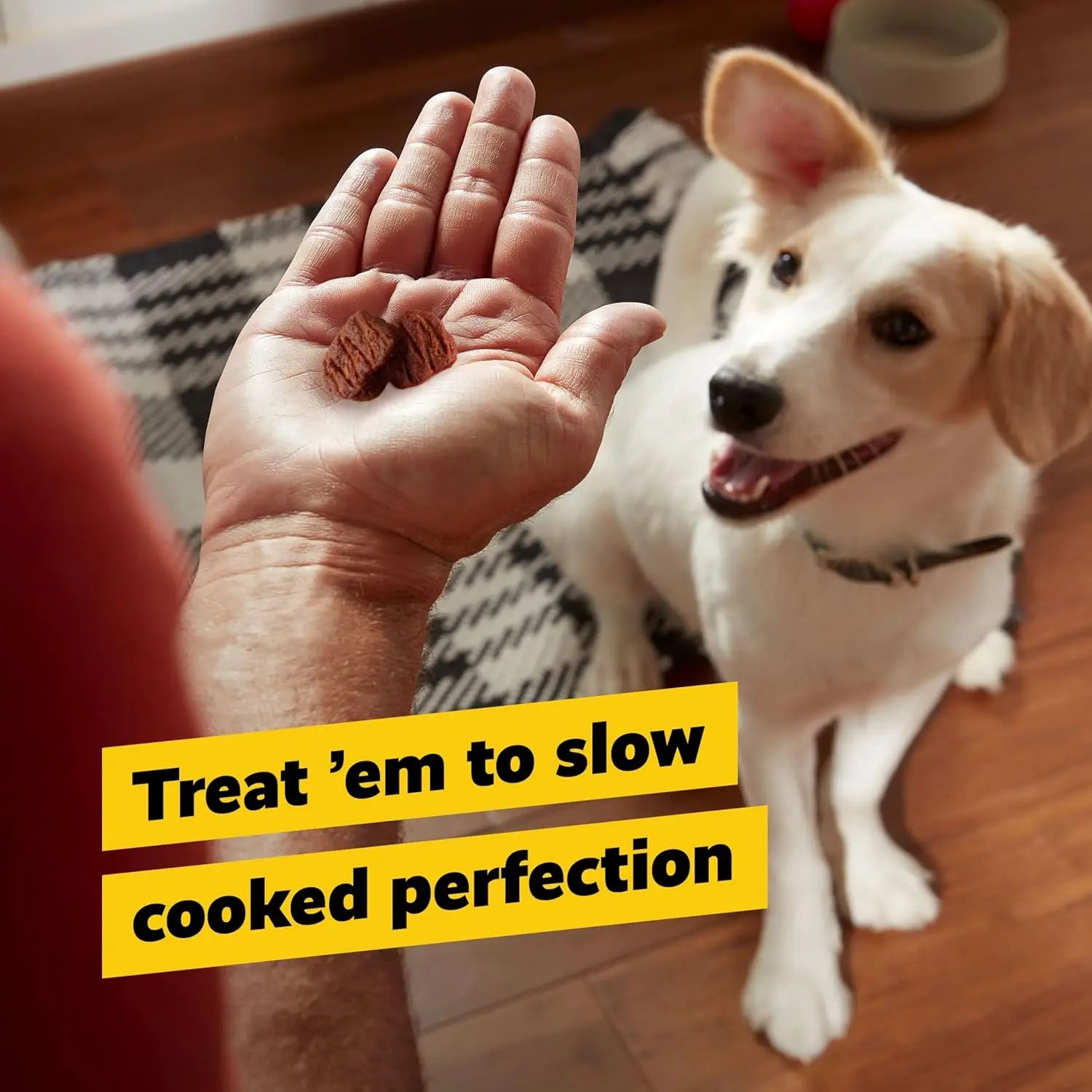 Beef Jerky Dog Treats, Premium Quality Raw Protein Warps for Dogs, Bite-Sized Training Treats & Food Topper, Cat Friendly