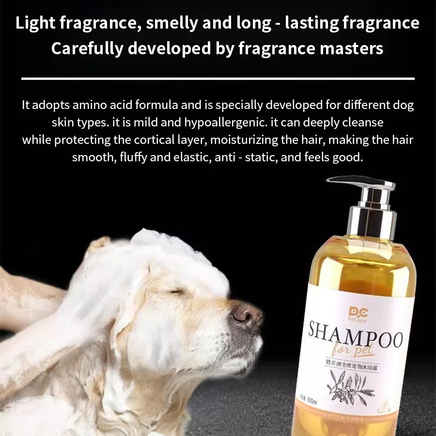 PETCLEAR 2-in-1 Dog Shampoo And Conditioner Mild Formula Puppy Bath Gel 500ml Special Design Cleaning Products for Dogs
