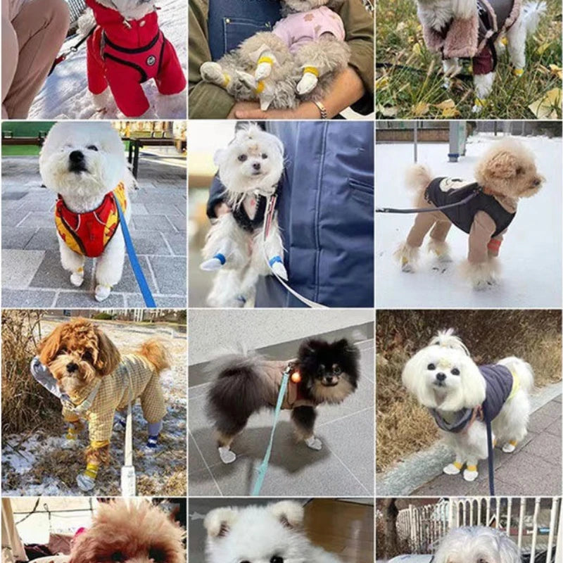 20PC/Lot Pet Disposable Paw Shoes Waterproof Non-woven Fabric Dog Anti-Dirt Shoe Covers Outdoor Dog Walking Small Dog Socks