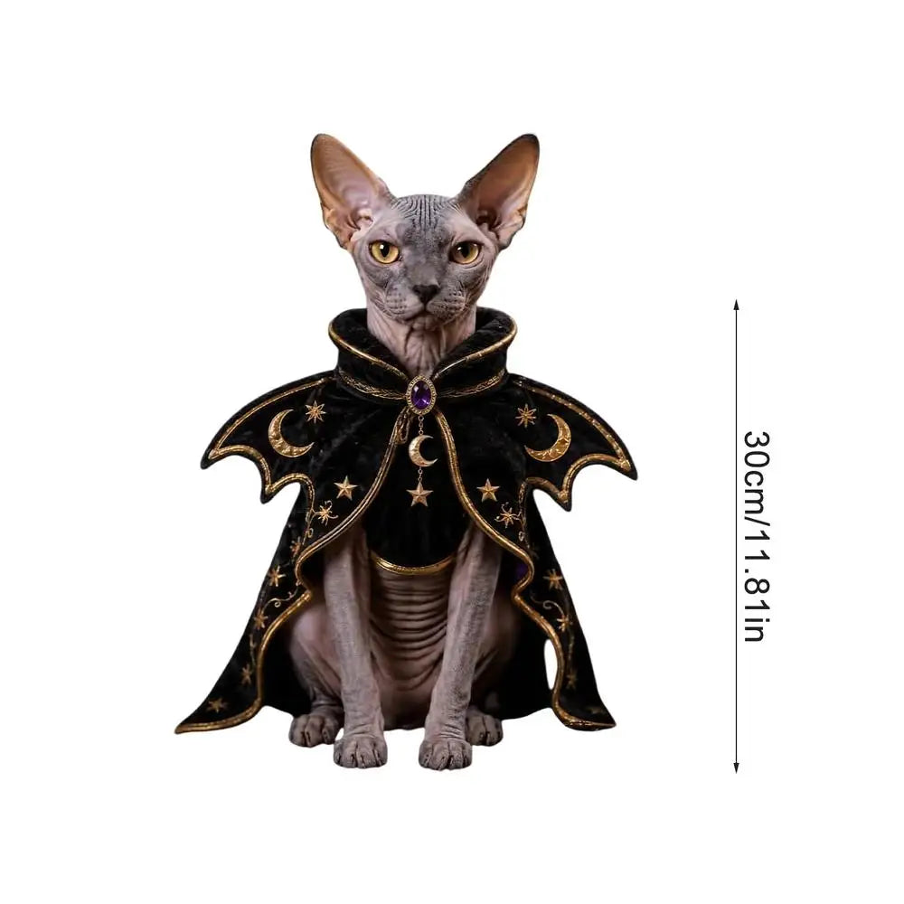 Cat Halloween Costume For Pets Pet Cosplay Cloak Photo Prop Cat Apparel Party Outfit For Home Party Holiday Gathering Outdoor