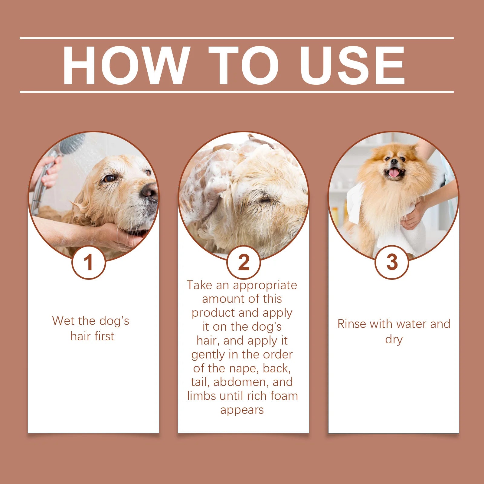 Dog Shampoo Conditioner Moisturizing Anti Itching Flea Tick Removal Deep Clean Nourishing Hair Anti Allergic Dog  Cleaning Foam