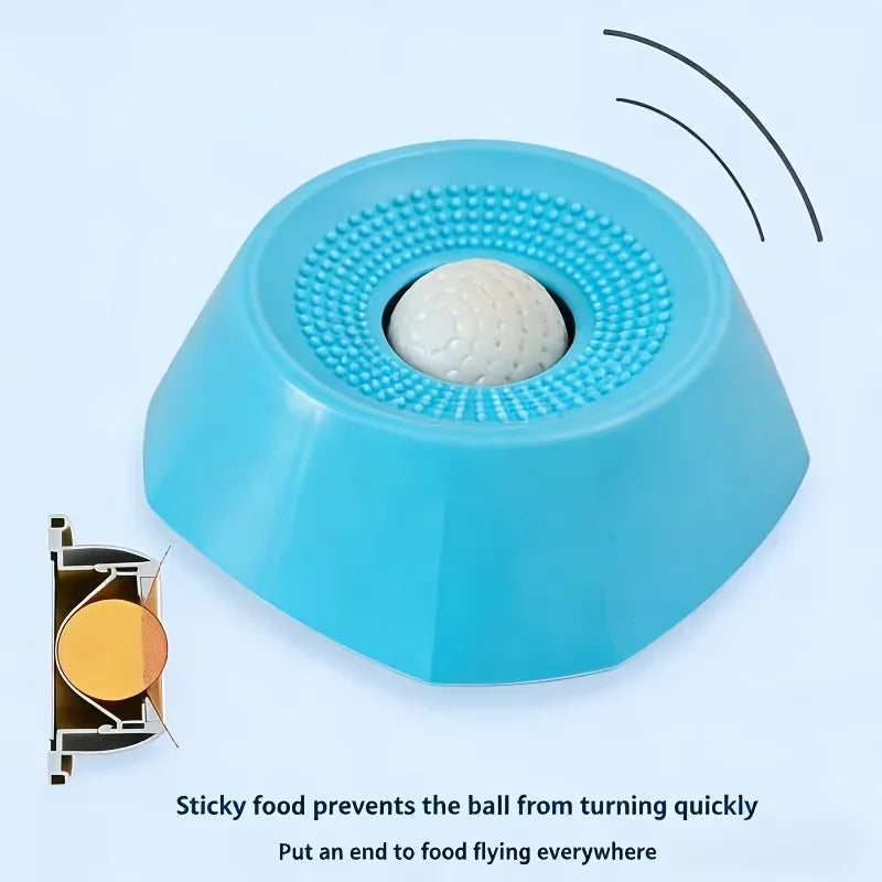 Best-selling new pet food puzzle toy fun licking slow feeder dog bowl non-slip spherical dog licker universal for cats and dogs