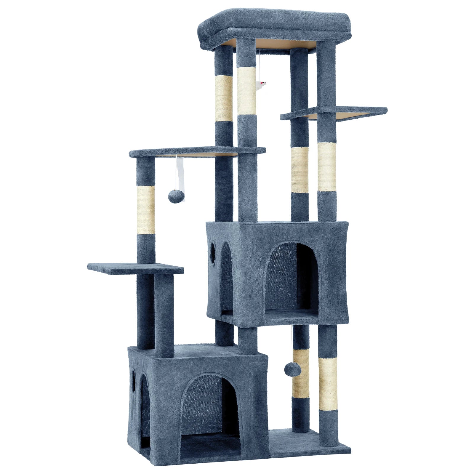 Multi-Level Cat Tree Tower for Large Cats Maine Coons with Perch Condos Sisal Scratching Posts Play Toys Indoor Cat Furniture