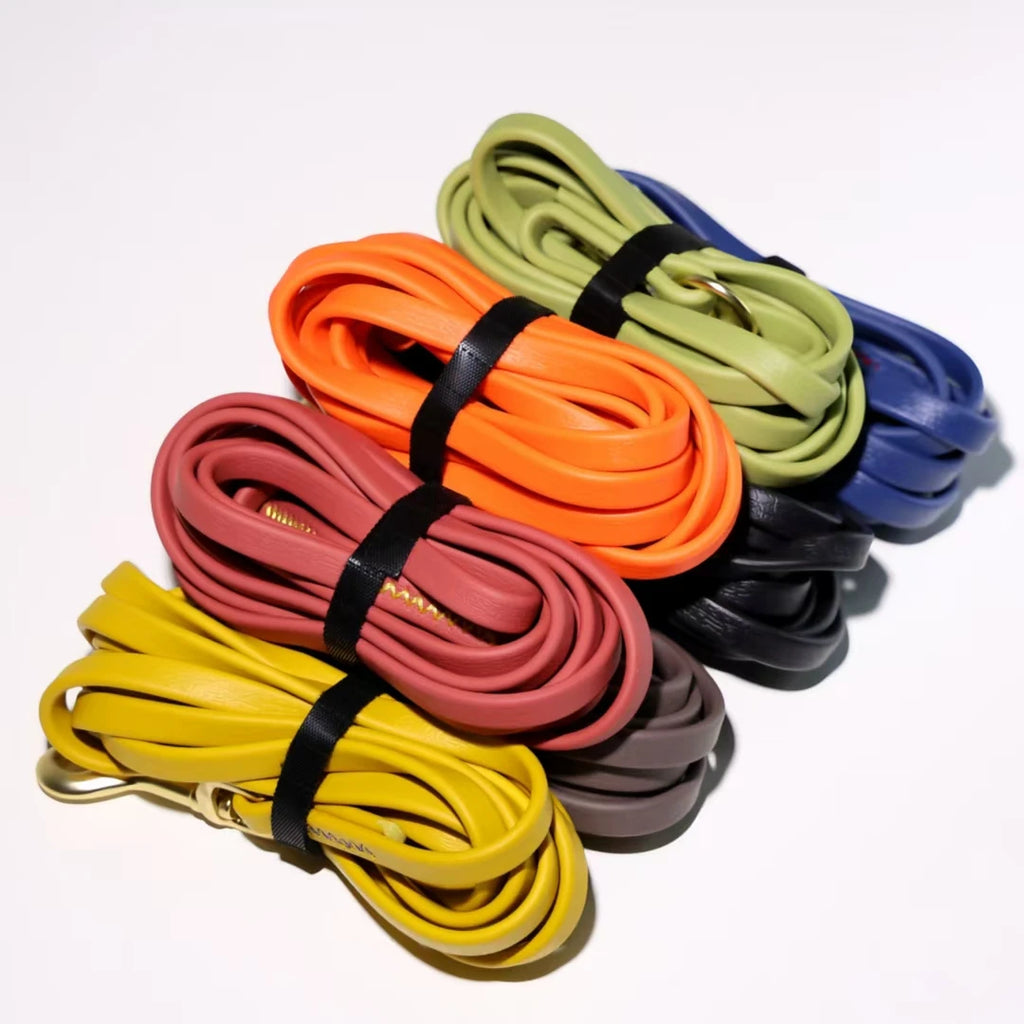 Heavy Duty Waterproof PVC Dog Leash Bite Resistant 1.5-9m Training Rope for Small Medium Large Dogs Anti-Slip Handle 7 Colors