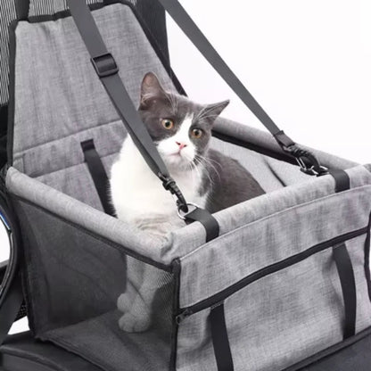Dog Car Seat Cover Foldable Hammock Pet Harness Cat Bag Basket Stable and Foldable Travel Pet Dog and Cat Safety Car Seat Horizon