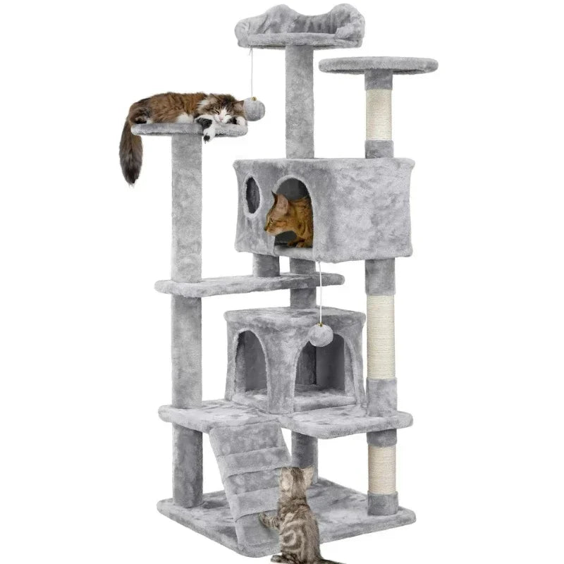 23.5in Cat Tree Tower with Sisal Scratching Posts Cozy Cat Condo House Activity Center for Kittens  Sturdy Indoor