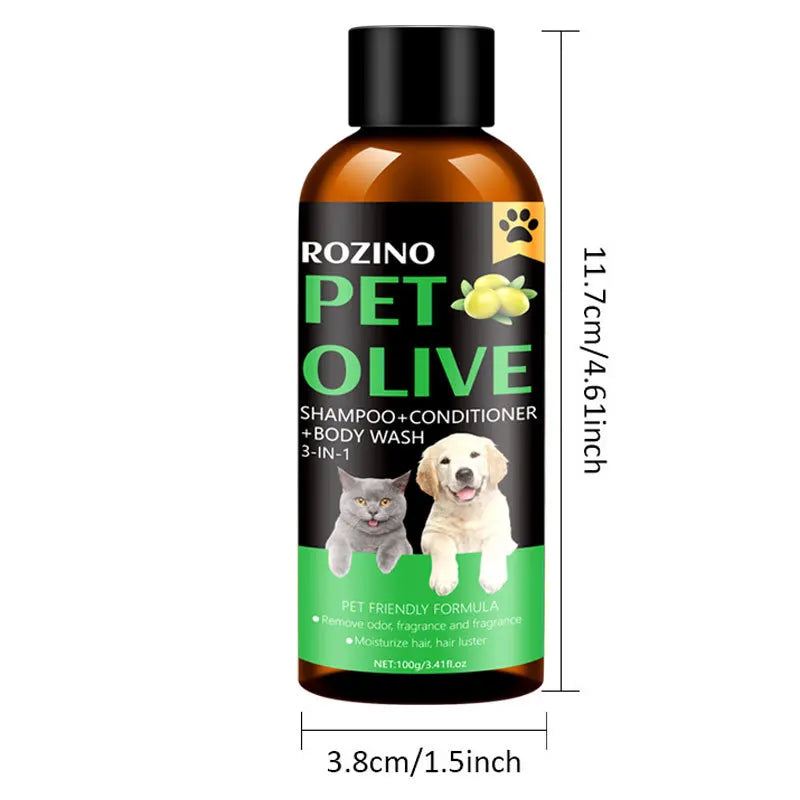Pet Shampoo and Conditioner Based Olive Shower Gel Does Not Contain Harmful Substances Suitable for Pet Cats and Dogs