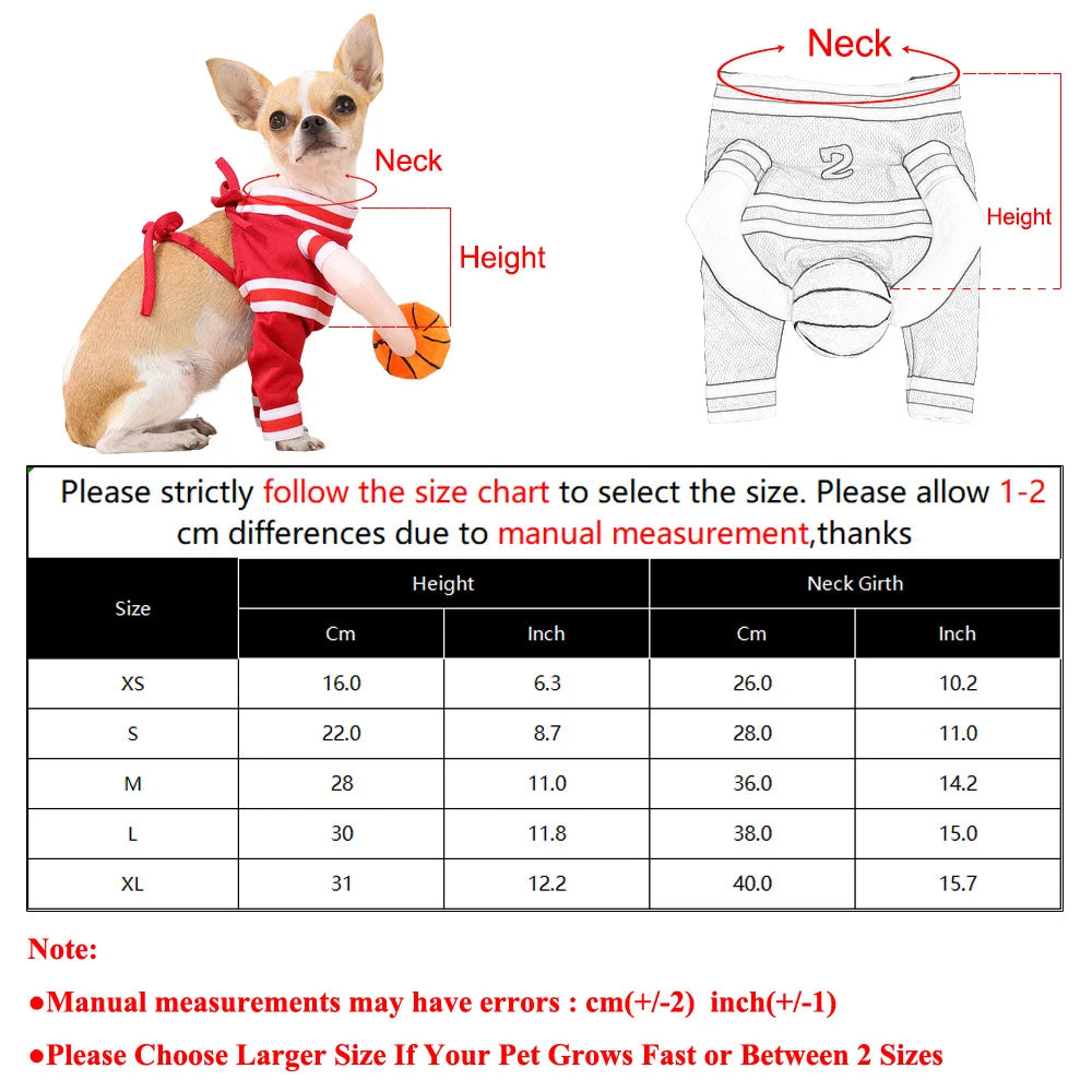 Cat Basketball Costume With Ball For Small Big Dogs Cats Funny Halloween Kitten Sport Outfits Pet Cosplay Sportswear Party Gifts