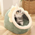 Cute Cat Bed Cave House Warm Pet House Comfortable Pet Sleeping Bed Foldable Removable Washable Comfort Furniture Horizon
