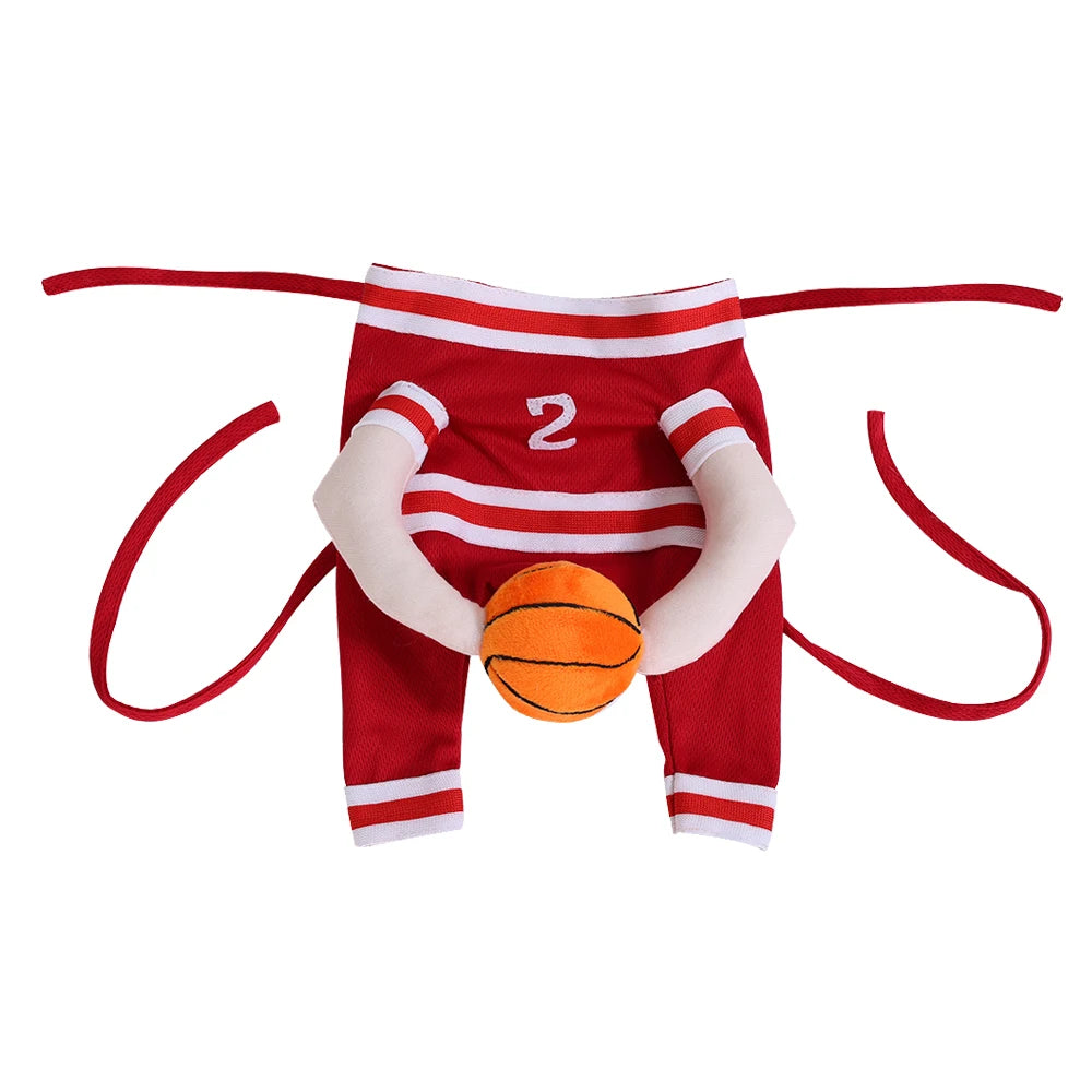 Cat Basketball Costume With Ball For Small Big Dogs Cats Funny Halloween Kitten Sport Outfits Pet Cosplay Sportswear Party Gifts