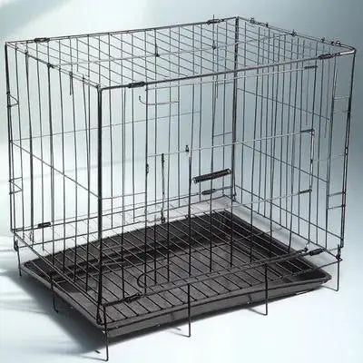 1 Set Folding Crate Pet Cage Iron Wire Kennel For Cat Dog Large Durable Training Shelter Pet Supplies Animal Cage Dog Metal