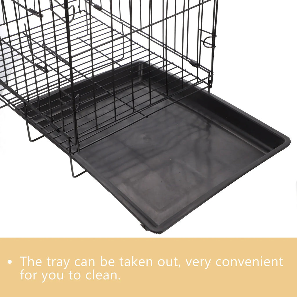 1 Set Folding Crate Pet Cage Iron Wire Kennel For Cat Dog Large Durable Training Shelter Pet Supplies Animal Cage Dog Metal