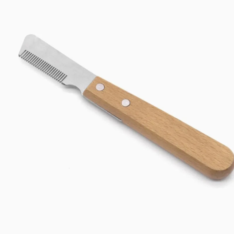 Dog Grooming Tool Kit, Wooden Handle Dog Deshedding Comb,Dematting Rake - for Deshedding,Pet Hair Removal, Pet Grooming Supplies
