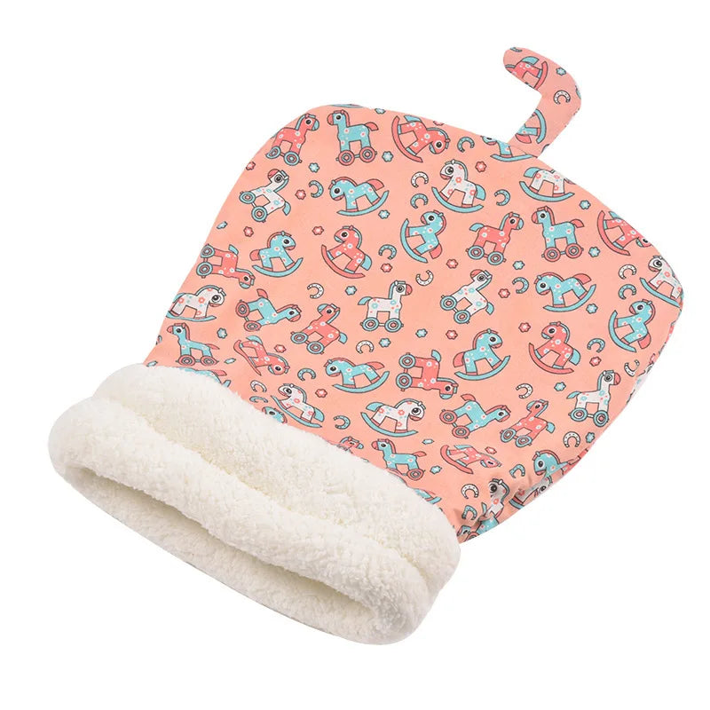 Soft Cuddly Cat Sleeping Bag Fluffy Feel Thickened Pet Pocket Quilt Bed Warm Nest for Kitten Puppy Comfortable Warmth
