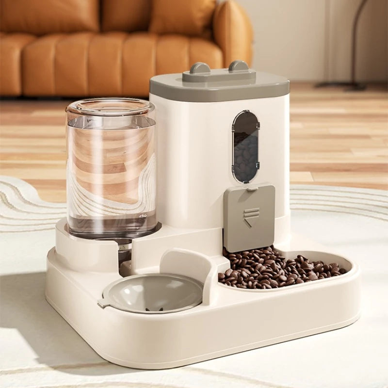 Automatic Cat Feeder with Water Fountain — Spill-Proof Design Horizon
