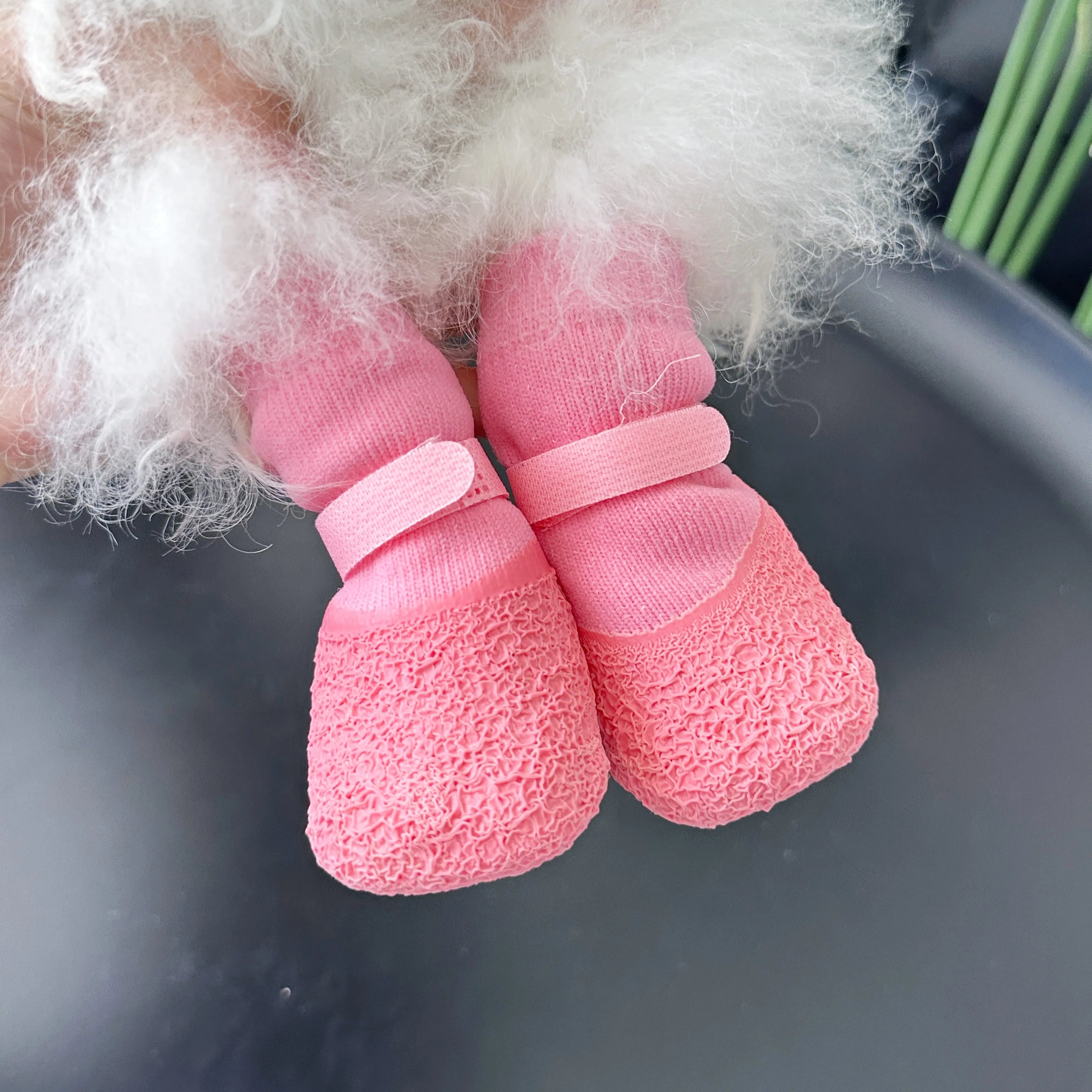 Dogs Anti-Slip Waterproof Soft-Soled Shoes Prevent Falling off Dog Socks for Outdoor Wear Resistant Slip-On Pet Footwear