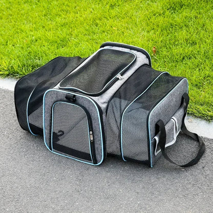 Portable Cat Backpack Carrier Foldable Expandable Pet Travel Bag Airline Approved Breathable Pet Carrier for Dog Pet Accessories Horizon