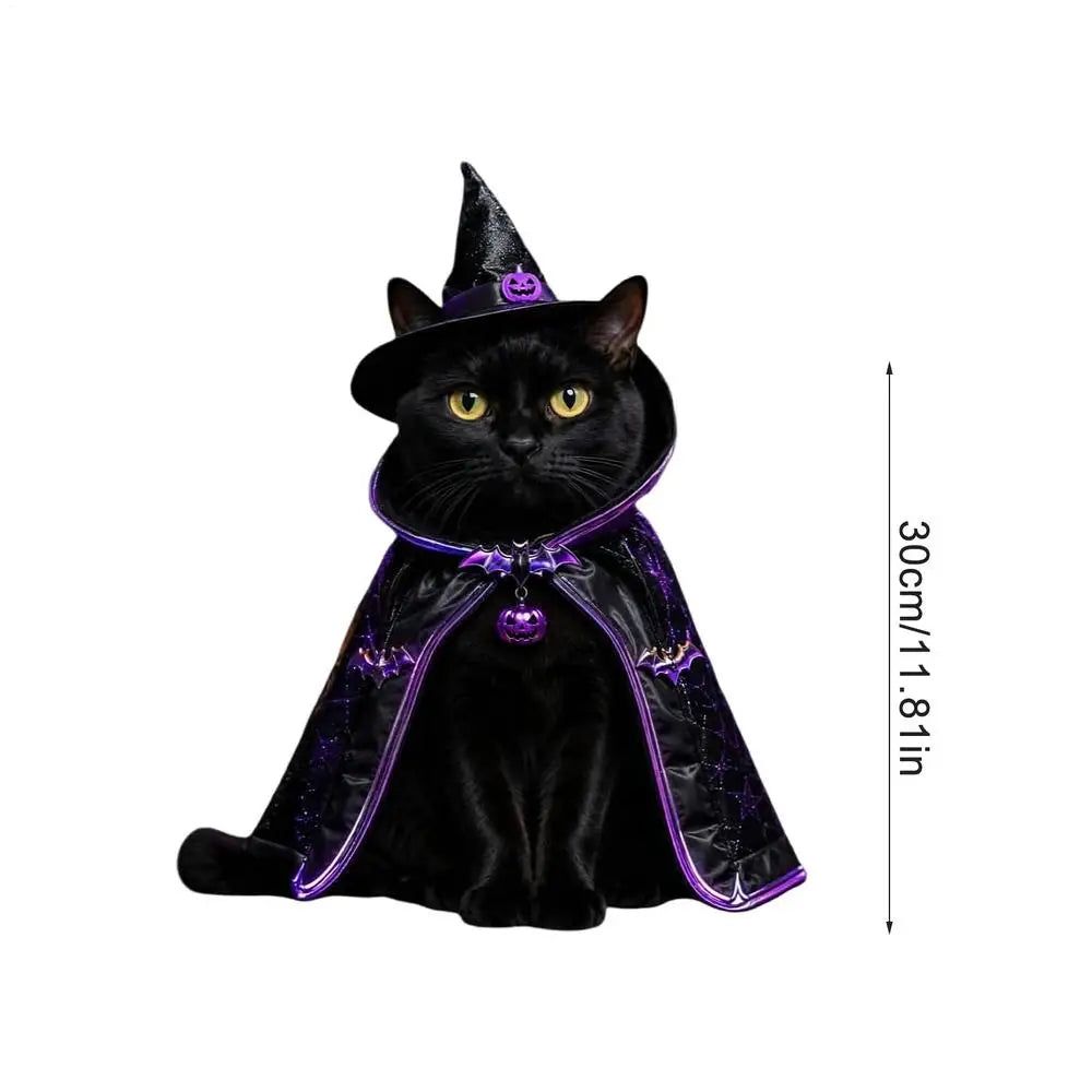 Cat Halloween Costume For Pets Pet Cosplay Cloak Photo Prop Cat Apparel Party Outfit For Home Party Holiday Gathering Outdoor