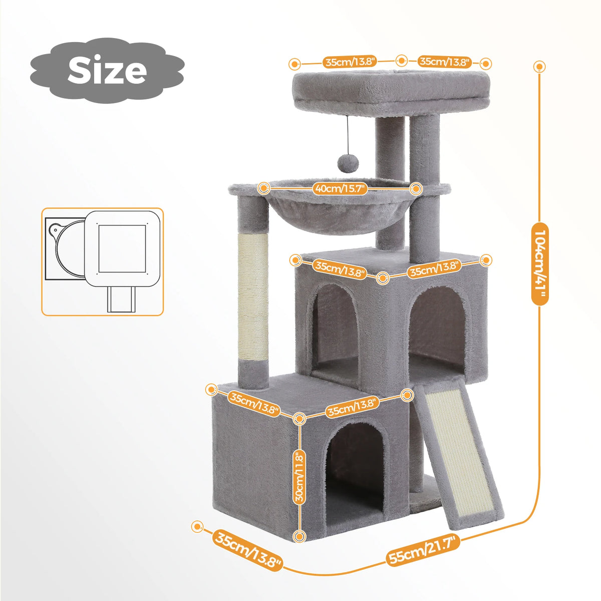 large multi-level cat tree for indoor cats