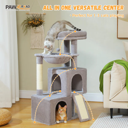 large multi-level cat tree for indoor cats