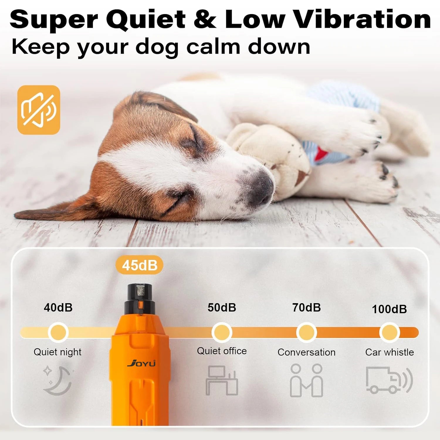 6-Speed Dog Nail Grinder  Enhanced Pet Nail Grinder Super Quiet Rechargeable Electric Dog Nail Trimmer Painless paws grooming