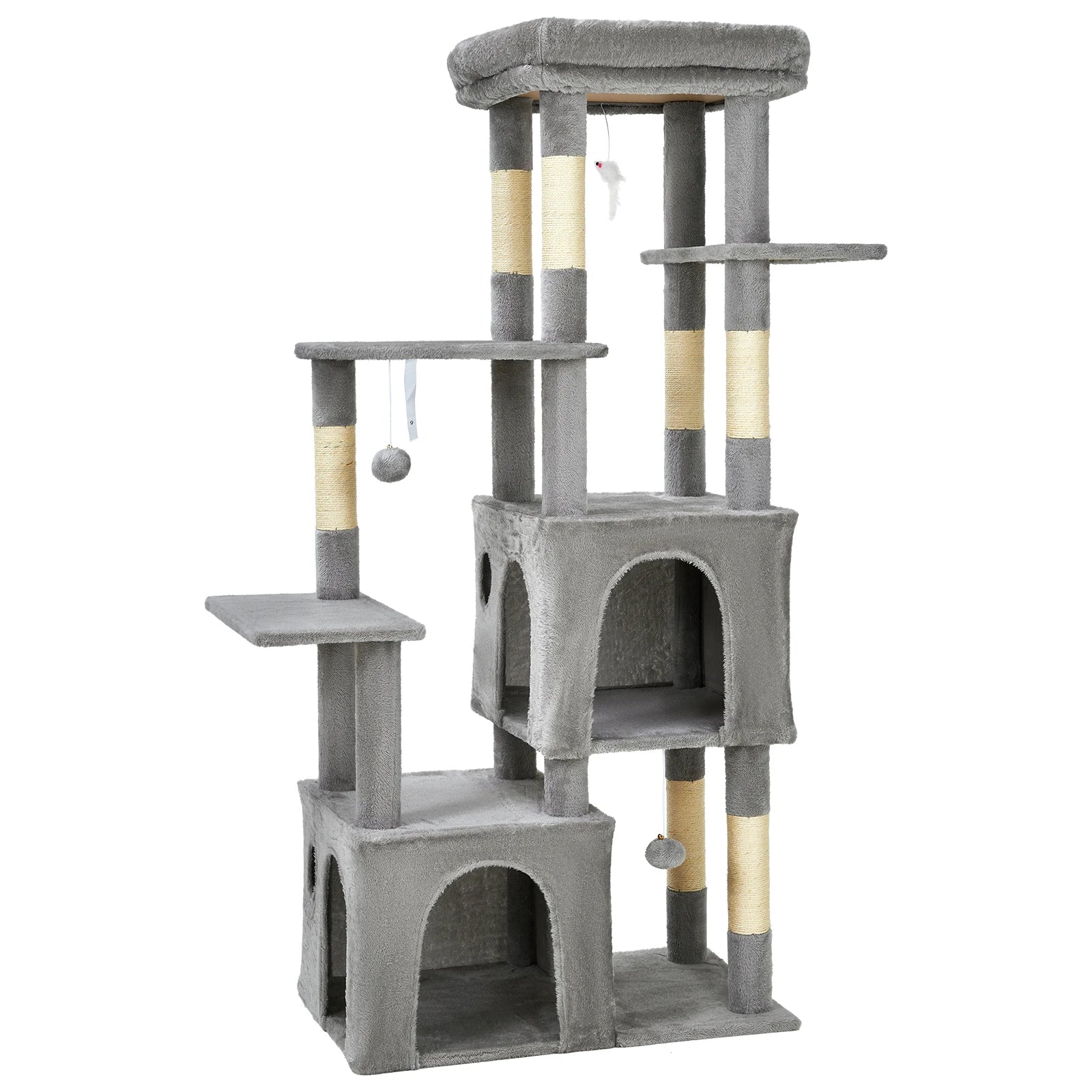 Multi-Level Cat Tree Tower for Large Cats Maine Coons with Perch Condos Sisal Scratching Posts Play Toys Indoor Cat Furniture