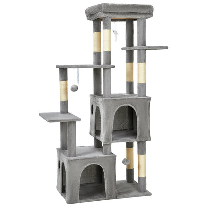 Multi-Level Cat Tree Tower for Large Cats Maine Coons with Perch Condos Sisal Scratching Posts Play Toys Indoor Cat Furniture Horizon