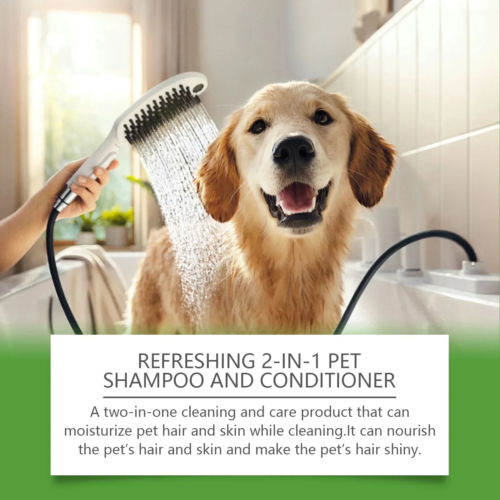 YEGBONG 2-in-1 Pet Shampoo Conditioner for Dog Moisturizing Hypoallergenic Long-Lasting Scent Coat Care Cleansing Bath Liquid