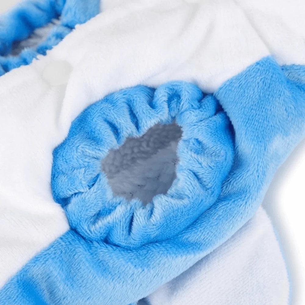 Fleece Pet Shark Cosplay Costume Warm Cute Style Animal Dress Up Outfits Comfortable Thicken Dog Cosplay Apparel Cat Party