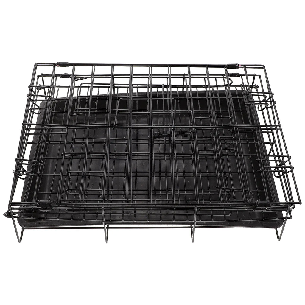 1 Set Folding Crate Pet Cage Iron Wire Kennel For Cat Dog Large Durable Training Shelter Pet Supplies Animal Cage Dog Metal