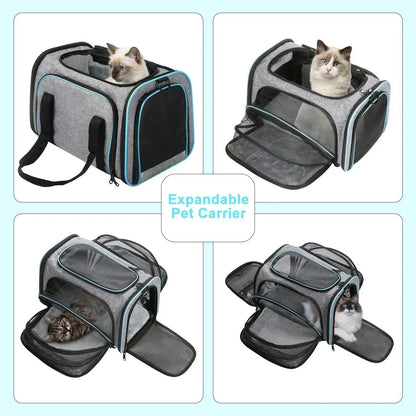 Portable Cat Backpack Carrier Foldable Expandable Pet Travel Bag Airline Approved Breathable Pet Carrier for Dog Pet Accessories Horizon