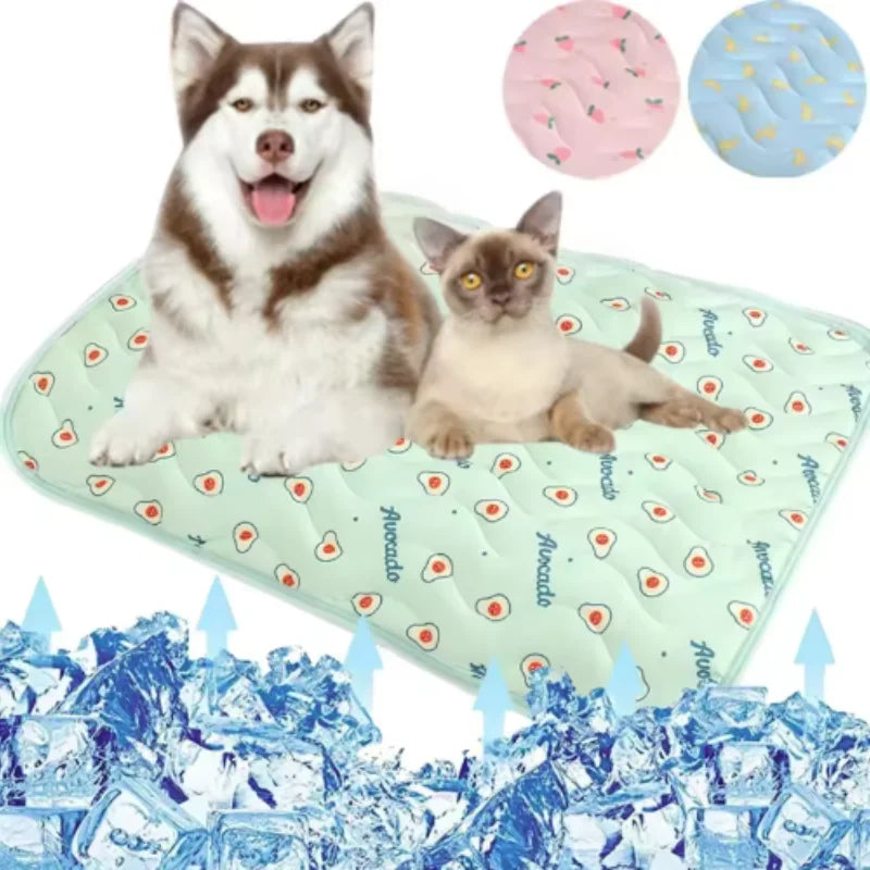 Summer Dog Cooling Mat Pet Ice Pads Cat Breathable Blanket Cat Washable Sofa Breathable Pet Dog Bed Small Animal Cold Bed