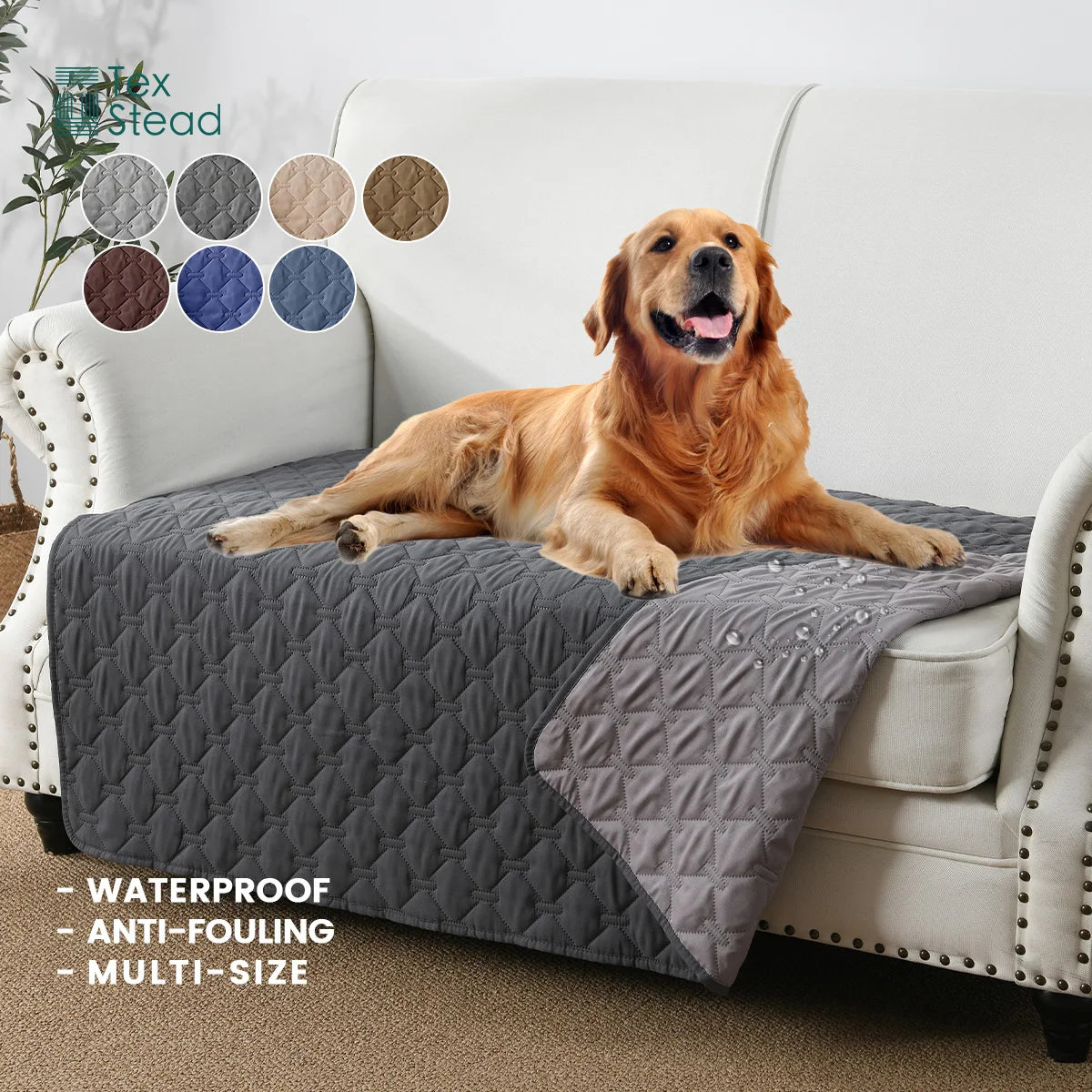100% Double-Sided Reversible Pet Blanket Sofa Couch Furniture Protector Dog Bed Cover for Kids Children Dog Cat