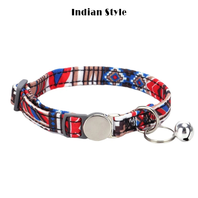 Personalized Cat collar with Bell Safety Buckle Customized Nametag Puppy Kitten Necklace Free Engraving Name ID Tag Nameplate