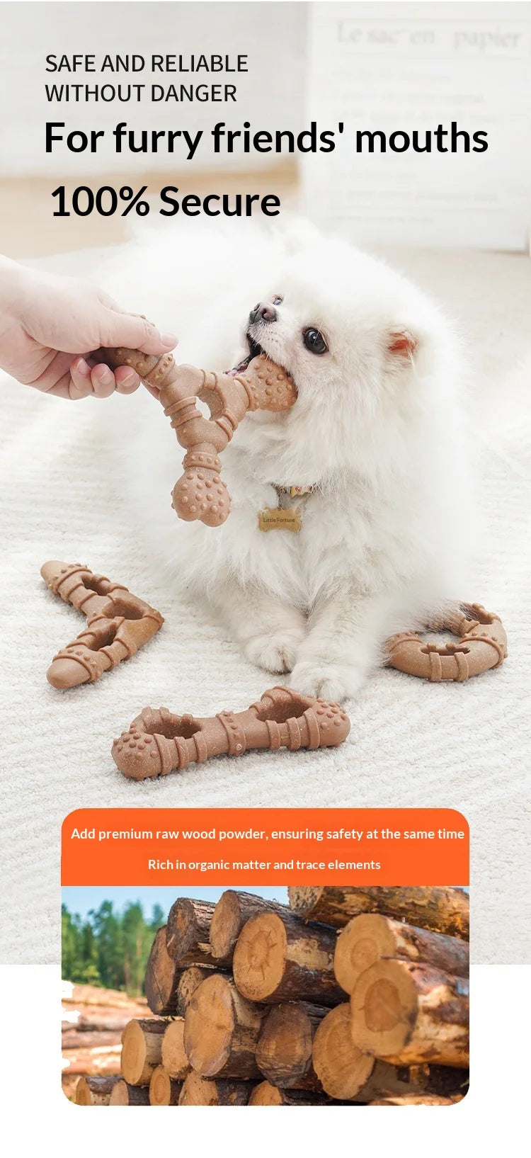 Dog toys imitation bone teething sticks resistant to bite teeth cleaning self-hi and relieveboredom dog toys for large dogs dogs