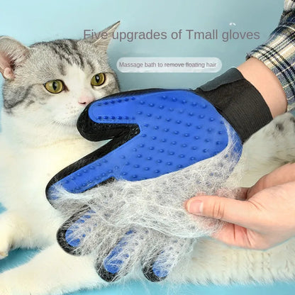 Silicone Pet Grooming Gloves — Hair Removal &amp; Bath Brush Horizon